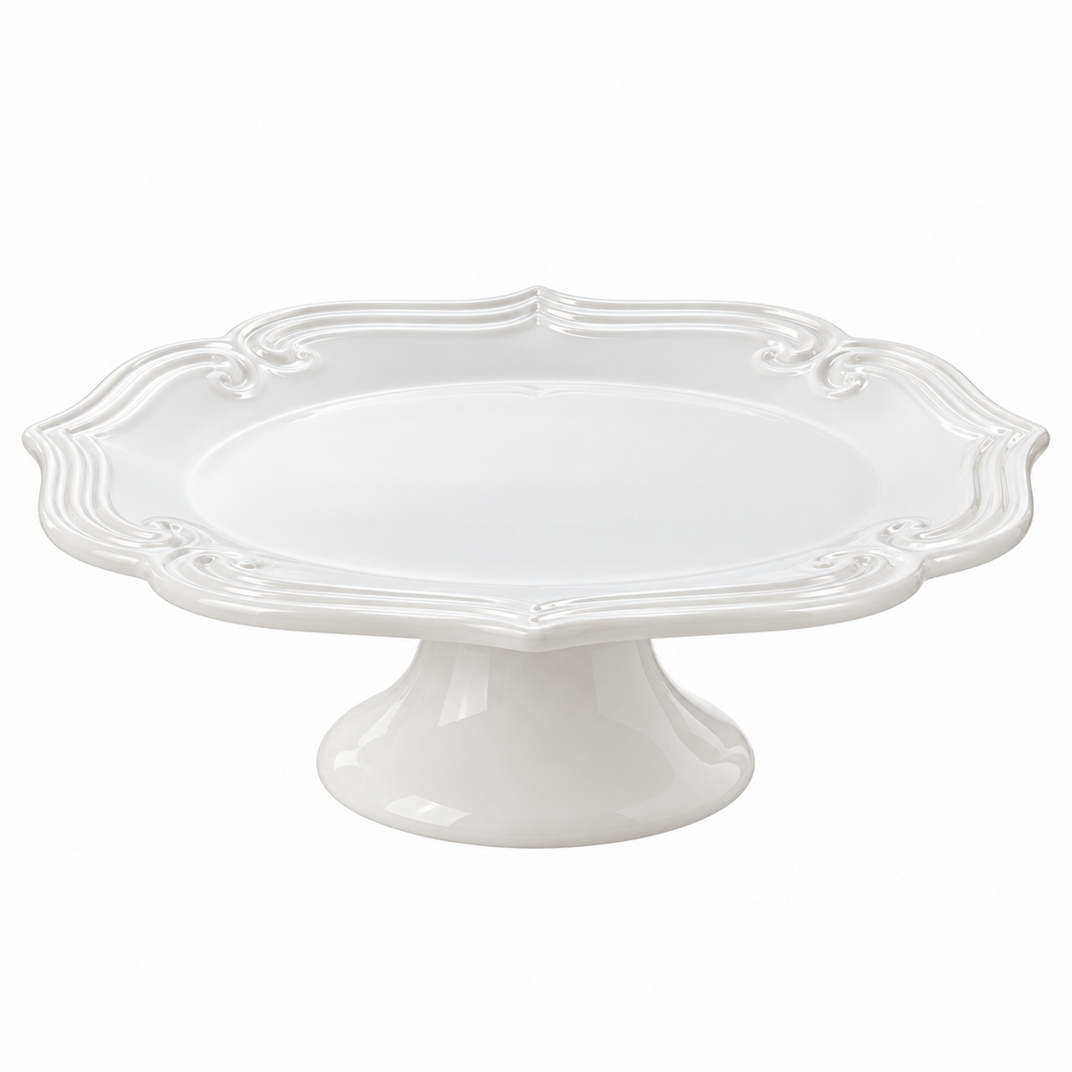 Boleira de Cerâmica Branca 30 cm