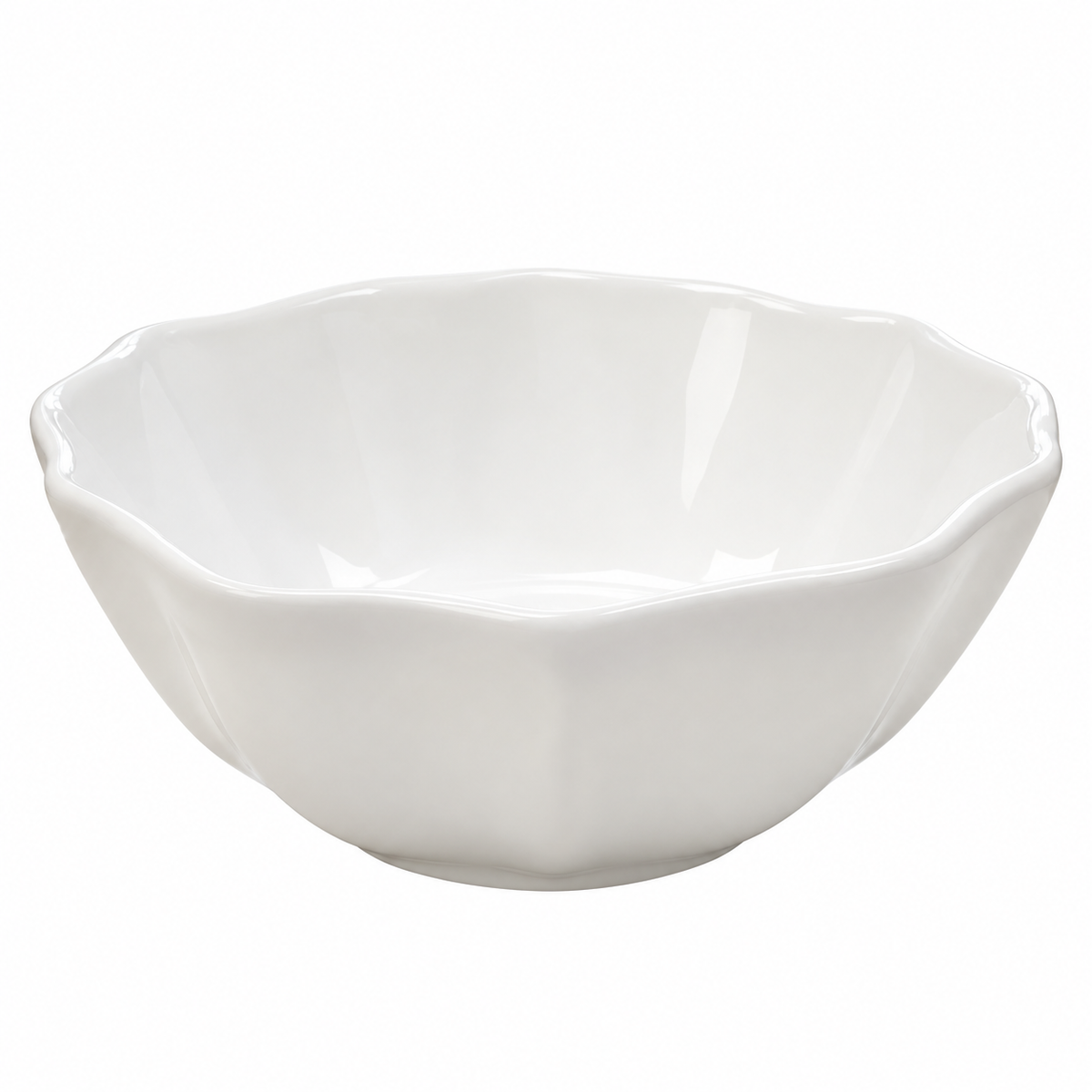 Bowl Branco com Borda Ondulada