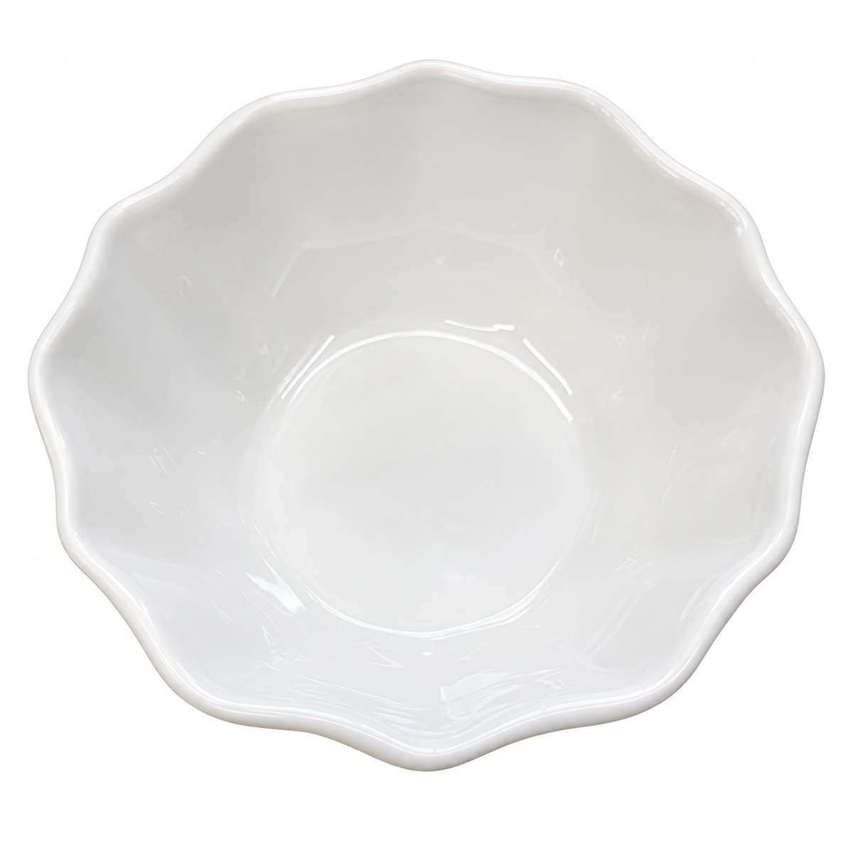Bowl Branco com Borda Ondulada